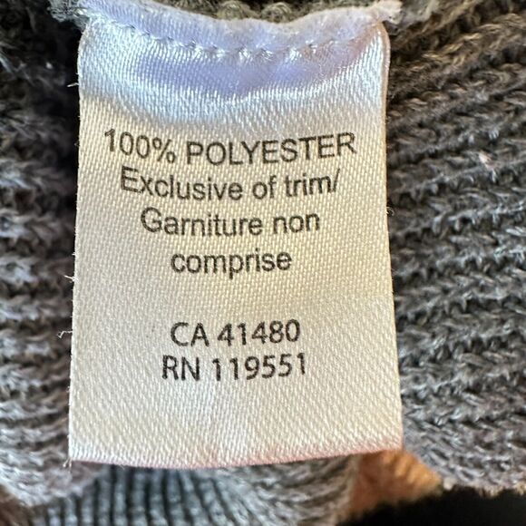 Gentle Fawn Nino Gray Color Block Stripe Knit Sweater Pullover V-Neck XS - Picture 9 of 11